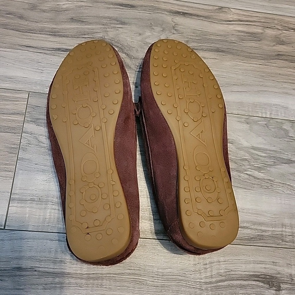 Coach Burgundy Suede Driving Loafers Women's Shoes US Size 7 - Picture 10 of 10